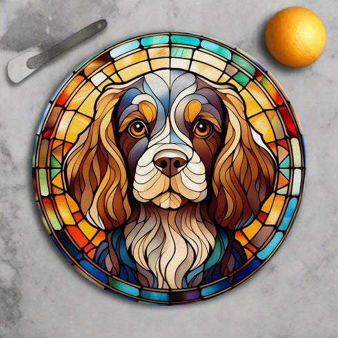 Cavalier King Charles Spaniel Glass Suncatcher Worktop Saver